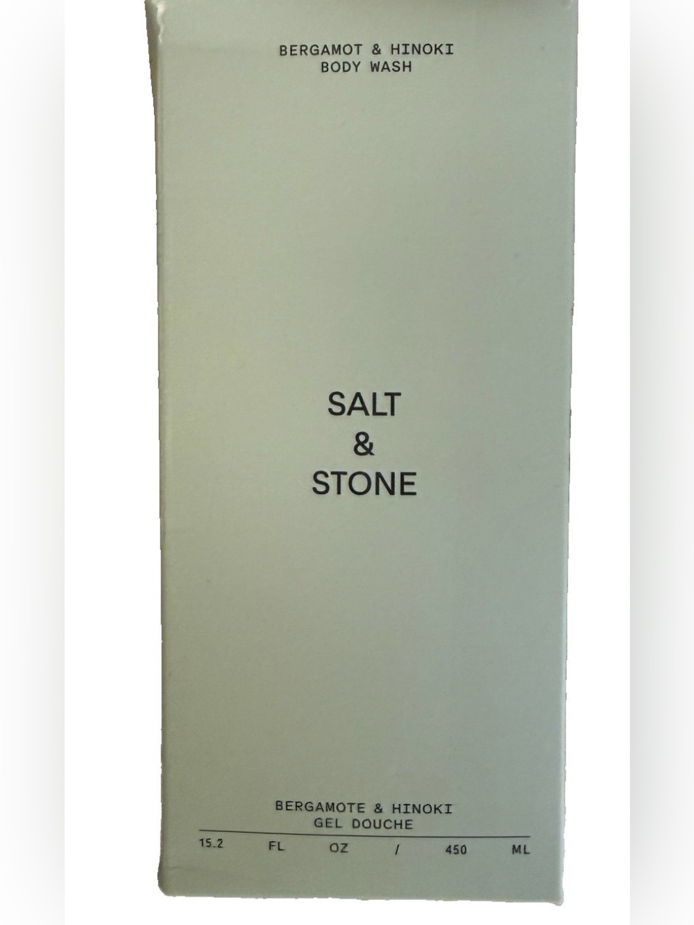 Salt and Stone Bergamot Hinoki Body Wash 15.2 oz 450 ml Gel Douche New Shower